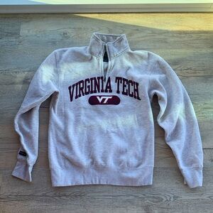 Virginia Tech Hokies Sweatshirt 1/4 zip size S women or men